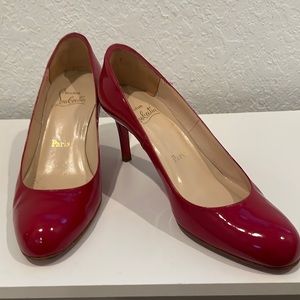 Christian Louboutin red patent leather pump size EU 36